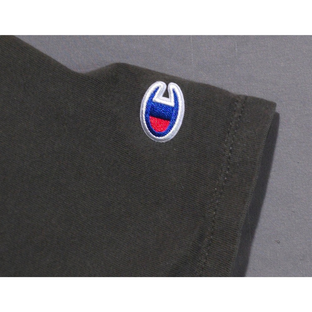 Champion Script Logo T-Shirt Mens Small Dark Olive Green Short Sleeve - Picture 5 of 9